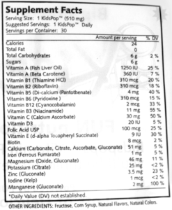 kids pop ingredients