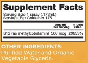 b 12 spray ingredients
