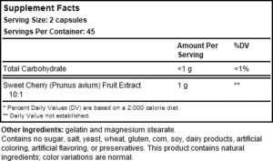 cherry fruit extract facts