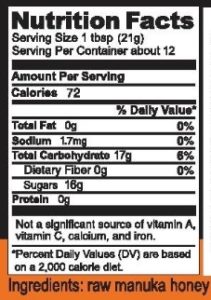 raw manuka ingredients
