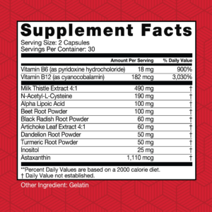 liver detox supp facts