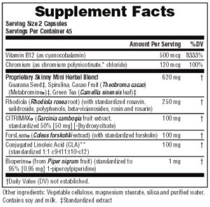 skinny mini ingredients