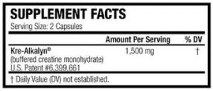 krealkalyn supplementfacts