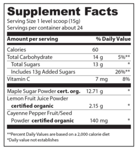 vibrant cleanse supp facts