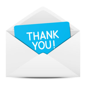Paper envelope with Thanks message 2