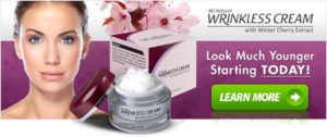 wrinkless cream banner