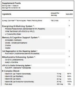 More Natural Energy Ingredients