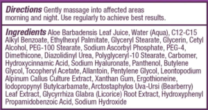 age spot cream ingredients