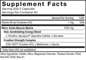 VolcaNO Supp facts