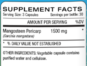 mangosteen ingredients
