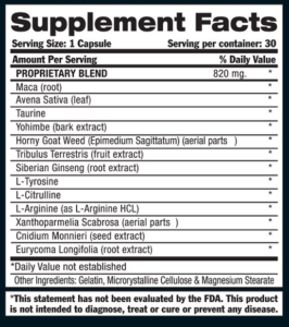 max hard ingredients