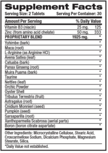 size for men ingredients