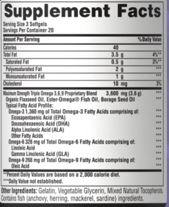 triple omega ingredients