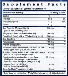 ultra prostate formula ingredients