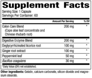ultimate colon care ingredients