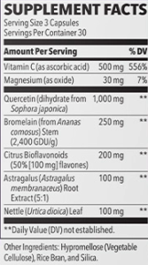 Breathe X supp facts
