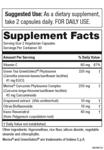green tea cr phytosome supp facts
