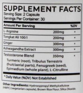 exuberant supp facts