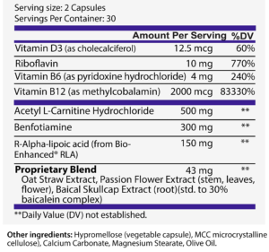 nerve regen supp facts