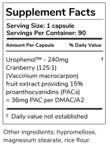 utiva cranberry ingredients