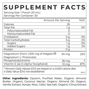 magnesium l threonate supp facts