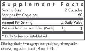 mastic gum supp facts