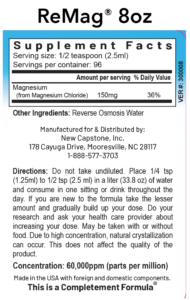 remag liquid magnesium supp facts