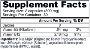 BlueMajik 60ct supplement facts
