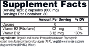 BrainON supplement facts