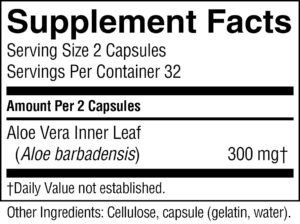 aloevera supp facts