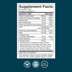 nutri calm supp facts